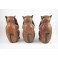 3 Singes de la sagesse sculpté en bois de Suar - 21 cm