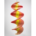 Spirale à vent en bois Rouge Orange Jaune - 40x16