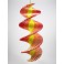 Spirale à vent en bois soleil et lune Orange - 20x12