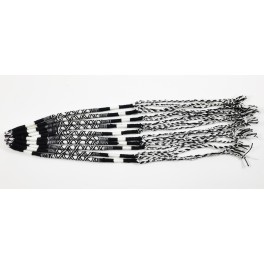 Lot de 10 Bracelets de l'amitié en coton - Noir et Blanc - Bracelet brésilien