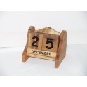 Calendrier perpetuel en bois de suar