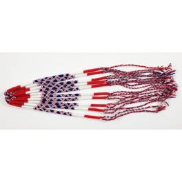 Lot de 10 Bracelets de l'amitié en coton - Bleu, Blanc, Rouge - Bracelet brésilien