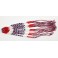 Lot de 10 Bracelets de l'amitié en coton - Bleu, Blanc, Rouge - Bracelet brésilien