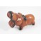 Hippopotame sculpté en bois de Suar - 16x11