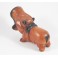 Hippopotame sculpté en bois de Suar - 16x11