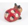 Coccinelle sculpté en bois de Suar - 15x11