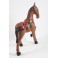 Cheval au Pas sculpté en bois de Suar 26x20 (Gauche)