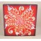 Tableau Fleur Rouge/Noir et Or / Argent - 30X30 - TB016