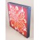 Tableau Fleur Rouge/Noir et Or / Argent - 30X30 - TB016