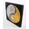 Tableau Ying Yang Noir et Or / Argent - 30X30 - TB017