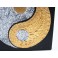 Tableau Ying Yang Noir et Or / Argent - 30X30 - TB017