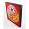 Tableau Ying Yang Rouge/Noir et Or / Argent - 30X30 - TB018