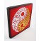 Tableau Ying Yang Rouge/Noir et Or / Argent - 30X30 - TB018