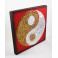 Tableau Ying Yang Rouge/Noir et Or / Argent - 30X30 - TB019