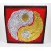 Tableau Ying Yang Rouge/Noir et Or / Argent - 30X30 - TB021