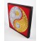 Tableau Ying Yang Rouge/Noir et Or / Argent - 30X30 - TB021