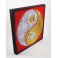 Tableau Ying Yang Rouge/Noir et Or / Argent - 30X30 - TB021