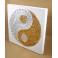 Tableau Ying Yang Blanc et Or / Argent - 30X30 - TB022