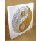 Tableau Ying Yang Blanc et Or / Argent - 30X30 - TB022