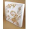 Tableau Fleur Blanc et Or / Argent - 30X30 - TB024