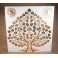 Tableau Arbre De Vie Blanc et Or / Argent - 60x60 - TB014