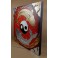 Tableau Carpe Koï Ying Yang Rouge et Or / Argent - 60x60 - TB027