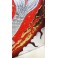 Tableau Carpe Koï Ying Yang Rouge et Or / Argent - 60x60 - TB027