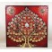 Tableau Arbre De Vie Noir/Rouge et Or / Argent - 60x60 - TB029