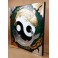 Tableau Carpe Koï Ying Yang Vert et Or / Argent - 60x60 - TB032