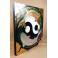 Tableau Carpe Koï Ying Yang Vert et Or / Argent - 60x60 - TB032