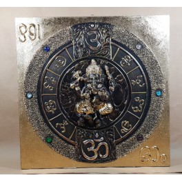 Tableau Ganesh Noir et Or - 60x60 - TB033