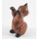 Chat debout Gauche sculpté en bois de Suar - 16x9