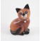 Chat assis Gauche sculpté en bois de Suar - 15x10
