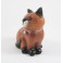 Chat assis Gauche sculpté en bois de Suar - 15x10