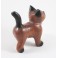 chat patte en l'air sculpté en bois de Suar - 14x13