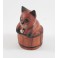 Petit chat sculpté en bois de Suar - N°56