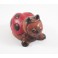 Coccinelle sculpté en bois de Suar - 7x11