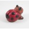 Coccinelle sculpté en bois de Suar - 6x10