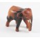 Eléphant trompe baissée sculpté en bois de Suar 10x12