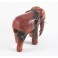 Eléphant trompe baissée sculpté en bois de Suar 13x14