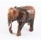 Eléphant trompe baissée sculpté en bois de Suar 16x17