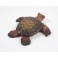 Tortue de mer sculpté en bois de Suar 14x13