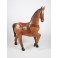 Cheval au Pas sculpté en bois de Suar - 39x28 (Droit)