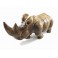 Rhinocéros sculpté en bois de Suar - 53x25