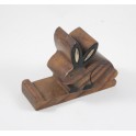 Support Téléphone Lapin sculpté en bois de Suar