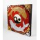 Tableau Carpe Koï Ying Yang Rouge et Or / Argent - 30x30 - TB035