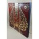 Tableau Arbre De Vie Et Fleur De Lotus Rouge et Or / Argent - 60x60 - TB038