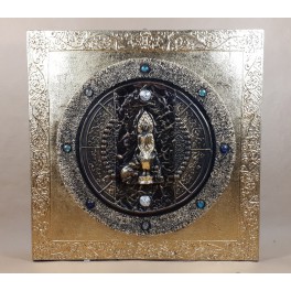 Tableau Bouddha Noir et Or - 60x60 - TB039